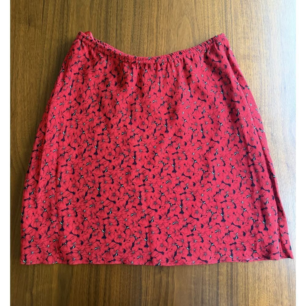 Jones NY Women's Red Floral Print Mini Skirt - Size 27